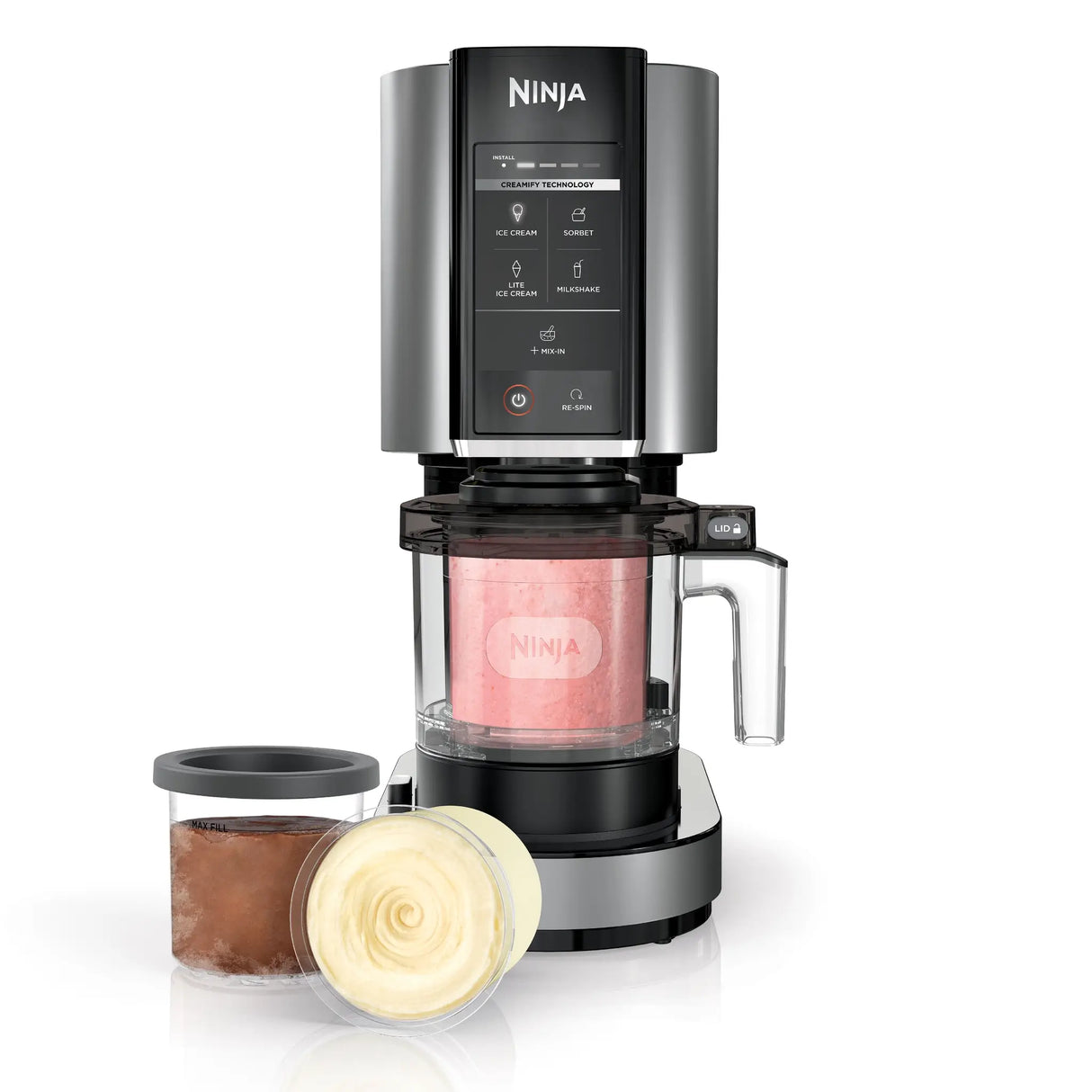 ninja-creami-ice-cream-maker-with-sample-content-and-all-lids-full-view-sharkninja-philippines