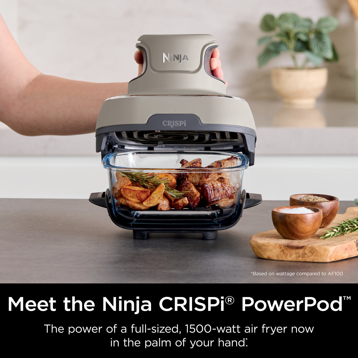 Ninja Crispi® 4-in-1 Portable Glass Air Fryer