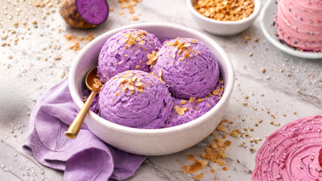 HOME-MADE UBE ICE CREAM