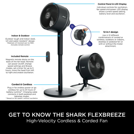 Shark FlexBreeze Cordless & Portable Fan