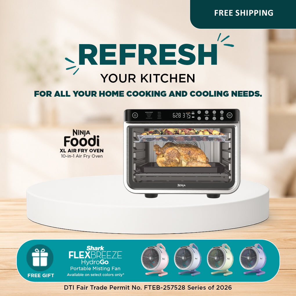 Ninja Foodi XL Air Fry Oven with FREE Shark FlexBreeze HydroGo™ Portable Misting Fan